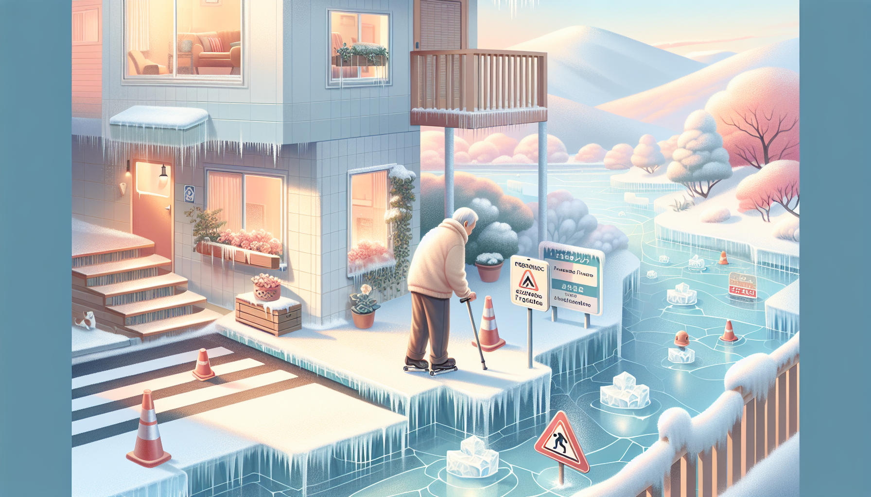 【冬の転倒・骨折予防】路面凍結と室内の危険スポット対策